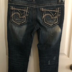 HYDRAULIC HIGH CUFFED CROPPED Jeans DISTRESSED 7/8